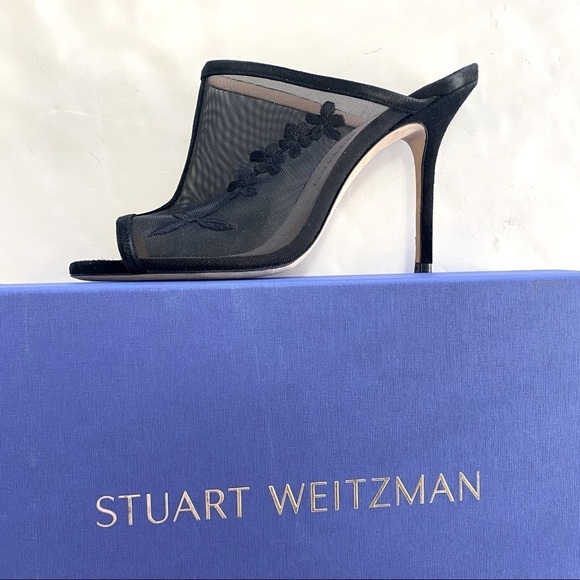 Stuart Weitzman Vianca Floral Mesh Mule NIB and Dust Bag - Picture 12 of 13